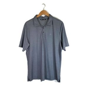 Travis Mathew Mens XL Golf Polo Shirt Pima Cotton Blend Soft Heathered Blue Gray